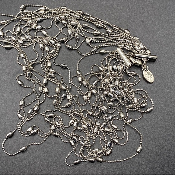 CHARMING CHARLIE Multi-Strand Silver Tone Necklace - Picture 5 of 8